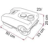 Fiamma Schoonwatertank Met Wieltjes - 23L Blauw 3 Fiamma Schoonwatertank Met Wieltjes - 23L Blauw - Afbeelding 3
