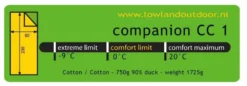Lowland Companion CC 1 Deken Slaapzak Dons Blauw -Kampeer Plezier 48113 lowland companion cc 1