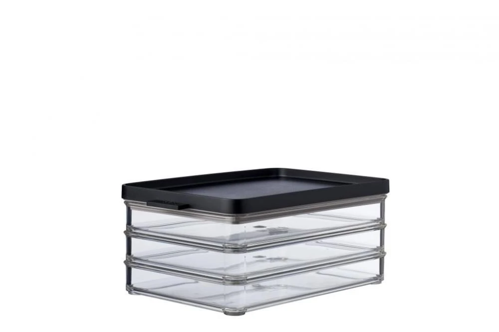 Mepal Koelkastdoos Omnia 3-laags Zwart 1 Mepal Koelkastdoos Omnia 3-laags Zwart