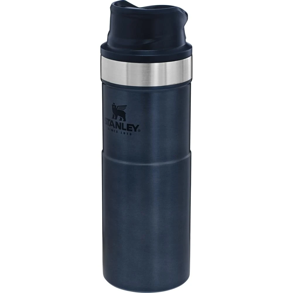 Stanley The Trigger-Action Travel Mug 0.47L Blauw 1 Stanley The Trigger-Action Travel Mug 0.47L Blauw