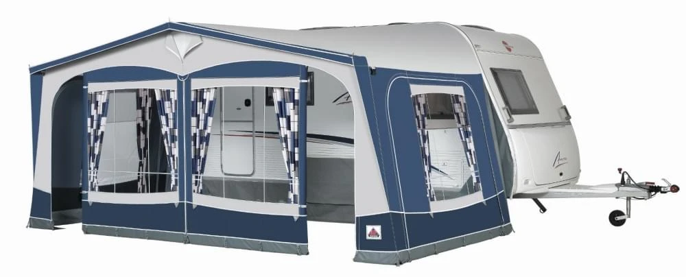 Dorema Garda XL270 Staal Frame Voortent Blauw 1 Dorema Garda XL270 Staal Frame Voortent Blauw