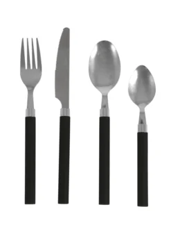 Bo-Camp Bestekset 4-delig Zwart