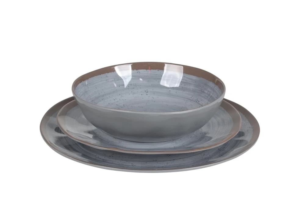 Bo-Camp Halo 12-delig Serviesset Grijs 2 Bo-Camp Halo 12-delig Serviesset Grijs - Afbeelding 2