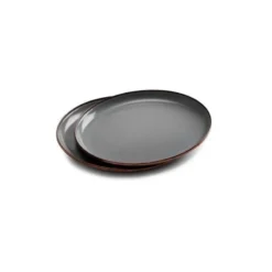 Barebones Geëmailleerd Ontbijt Bord - Set 2 Stuks Grijs