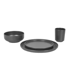 Bo-Camp Patom 16-delige Serviesset Donkergrijs -Kampeer Plezier 79361 bo camp bc ind serviesset patom 16 dlg antraciet