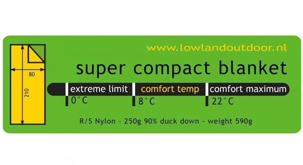 Lowland Super Compact Deken Slaapzak Dons 4 Lowland Super Compact Deken Slaapzak Dons - Afbeelding 4
