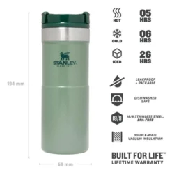 Stanley The NeverLeak Travel Mug 0,35 L Groen 8 Stanley The NeverLeak Travel Mug 0,35 L Groen -Kampeer Plezier 82025 stanley the neverleak travel mug 035 l