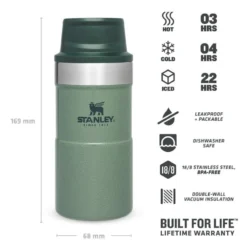 Stanley The Trigger-Action Travel Mug 0,25L Groen 8 Stanley The Trigger-Action Travel Mug 0,25L Groen -Kampeer Plezier 82036 stanley the trigger action travel mug 025l