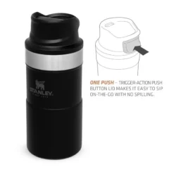 Stanley The Trigger-Action Travel Mug 0,25L Zwart -Kampeer Plezier 82040 stanley the trigger action travel mug 025l