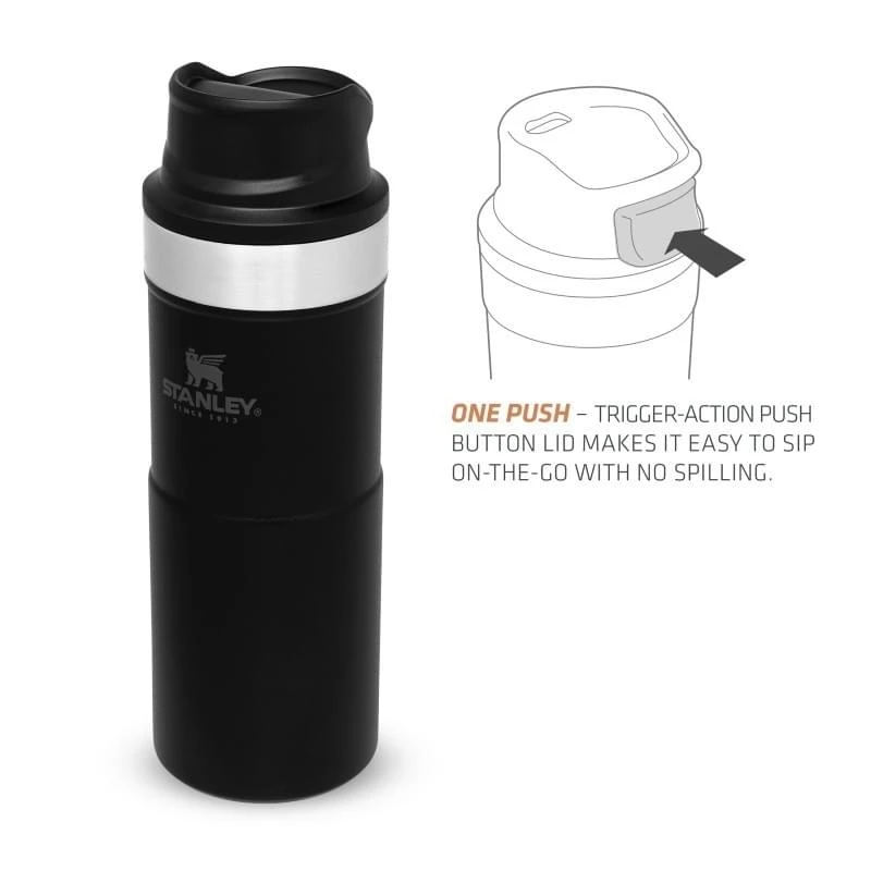 Stanley The Trigger-Action Travel Mug 0.35L Zwart 3 Stanley The Trigger-Action Travel Mug 0.35L Zwart - Afbeelding 3