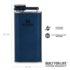 Stanley The Easy Fill Wide Mouth Flask 0,23L Blauw -Kampeer Plezier 82116 stanley the easy fill wide mouth flask 023l