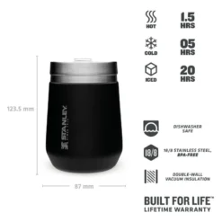 Stanley The Everyday GO Tumbler 0,3L Zwart 6 Stanley The Everyday GO Tumbler 0,3L Zwart -Kampeer Plezier 82137 stanley the everyday go tumbler 03l