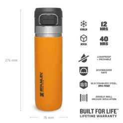 Stanley The Quick Flip Water Bottle 0,7L Oranje -Kampeer Plezier 82183 stanley the quick flip water bottle 070l