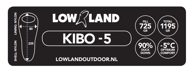 Lowland KIBO -5 Mummy Slaapzak Dons Blauw 5 Lowland KIBO -5 Mummy Slaapzak Dons Blauw - Afbeelding 5