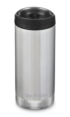 Klean Kanteen TKWide Isolatiefles 355 Ml Met Koffiedop Zilver