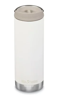 Klean Kanteen TKWide Isolatiefles 473 Ml Met Koffiedop Wit