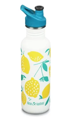 Klean Kanteen Classic Drinkfles Met Sportdop 800 Ml Geel