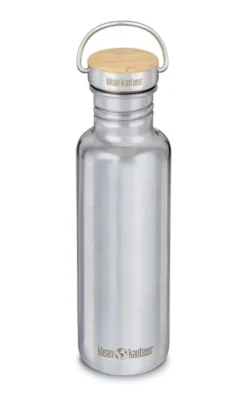 Klean Kanteen Reflect Drinkfles Met Bamboedop 800 Ml Zilver