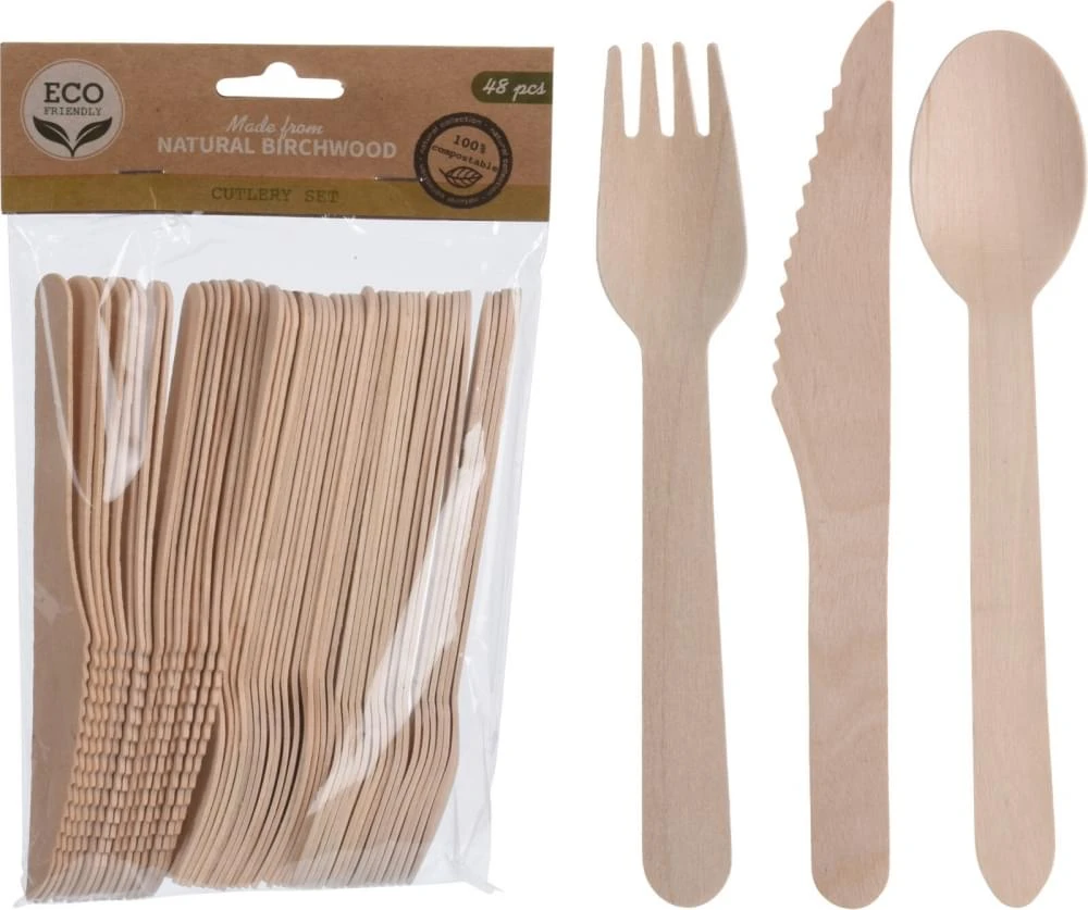 ML Houten Bestekset 1 ML Houten Bestekset