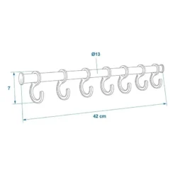 ProPlus Kapstok Compact 5-haaks -Kampeer Plezier 87687 proplus kapstok compact 5 haaks