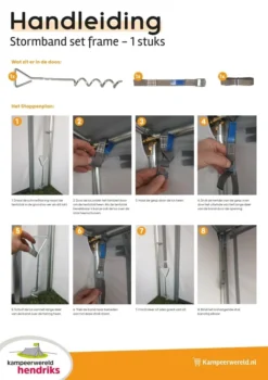 Hendriks Stormband Set Frame 3x 9 Hendriks Stormband Set Frame 3x -Kampeer Plezier 88263 hendriks stormband set frame 3x