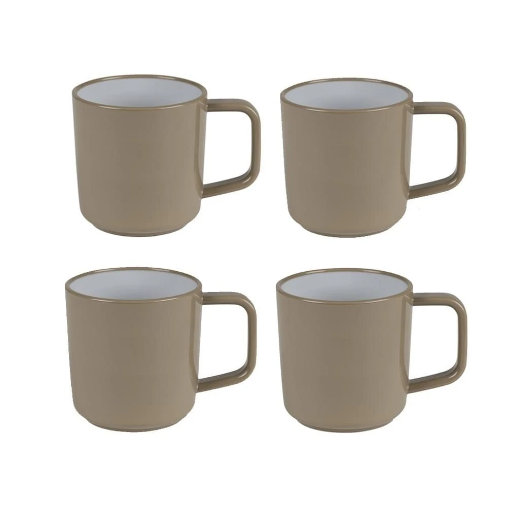 Kampa Mokken Set, 4 Stuks Bruin 2 Kampa Mokken Set, 4 Stuks Bruin - Afbeelding 2