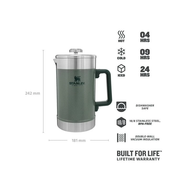 Stanley The Stay-Hot French Press 1.4L Groen 2 Stanley The Stay-Hot French Press 1.4L Groen - Afbeelding 2