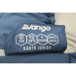 Vango Kanto Junior Mummy Kinderslaapzak Synthetisch Blauw -Kampeer Plezier 96444 vango kanto junior kinderslaapzak
