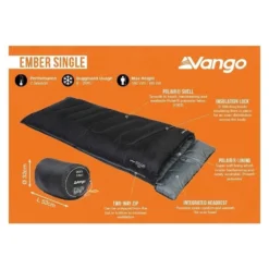 Vango Ember Single Deken Slaapzak Synthetisch Zwart 8 Vango Ember Single Deken Slaapzak Synthetisch Zwart -Kampeer Plezier 96980 vango ember single deken slaapzak