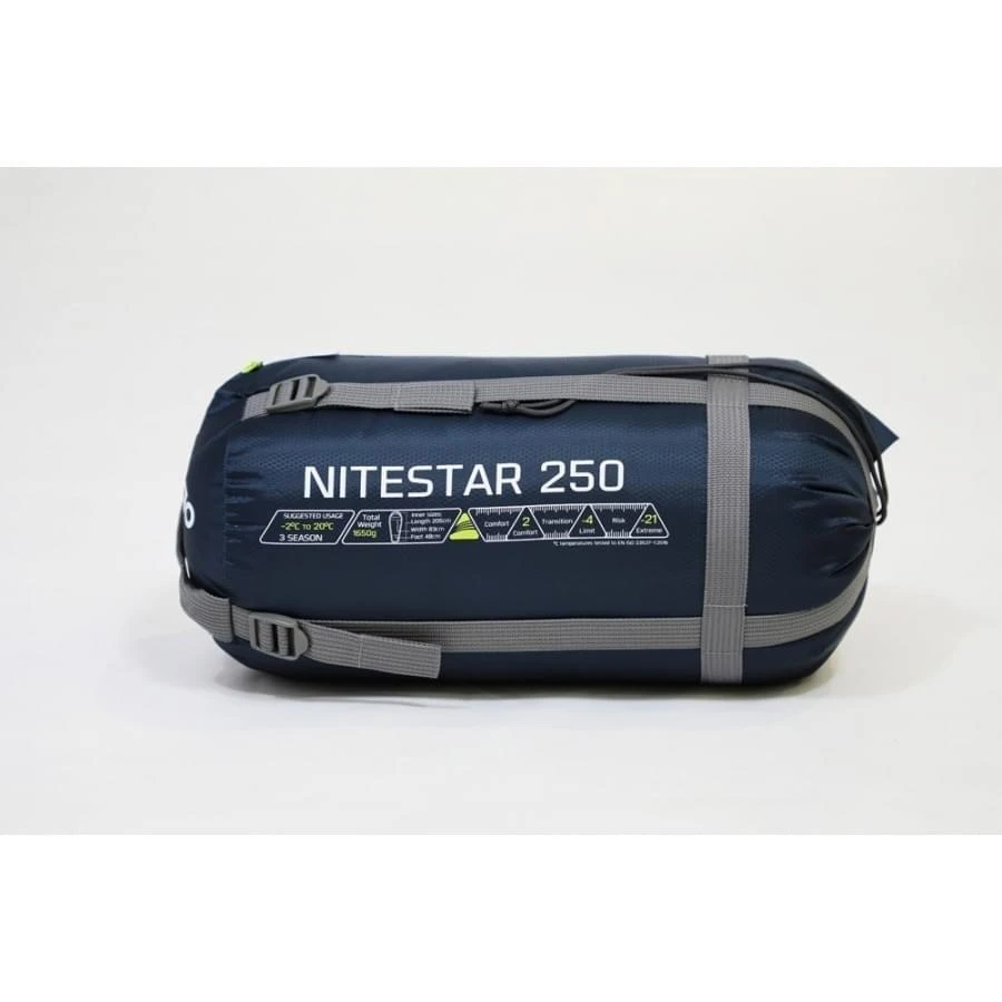 Vango Nitestar Alpha 250 Mummy Slaapzak Synthetisch Blauw 2 Vango Nitestar Alpha 250 Mummy Slaapzak Synthetisch Blauw - Afbeelding 2
