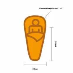 Vango Microlite 300 Mummy Slaapzak Synthetisch Oranje -Kampeer Plezier 98730 vango microlite 300 mummy slaapzak synthetisch